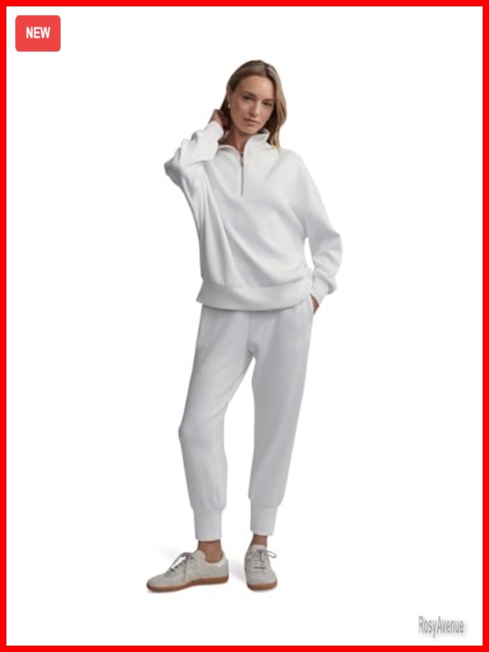 Varley Hawley Half Zip Sweater Relaxed Fit Long Sleeve Pullover V-Neck